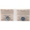 Image 1 : 1938 10¢, 1948. Both coins  ICCS Choice Mint State-63