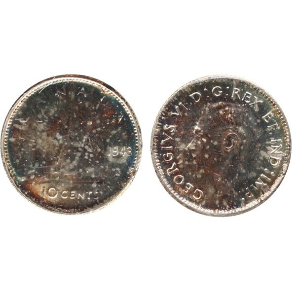 1943 10¢ ICCS Gem Mint State-65
