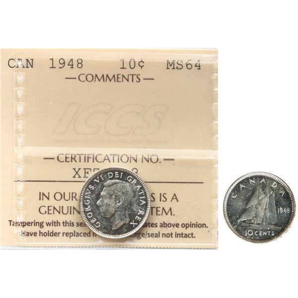 1948 10¢ ICCS Choice Mint State-64
