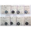 Image 1 : 1957-1967 10¢.  Lot of 8 coins ICCS Choice Proof-Like-64 to Gem Proof-Like-65