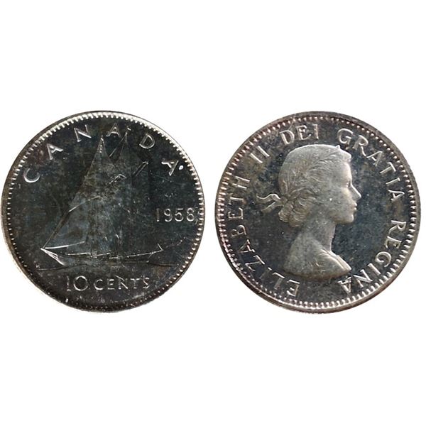 1958 10¢ ICCS Gem Proof-Like-65 Ultra Heavy Cameo