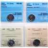 Image 1 : 1964 10¢, 2007 "Straight 7", 2021 "Bluenose, 2021 "Bluenose 1921-2021" All 4 coins ICCS Gem Mint Sta