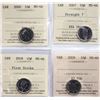 Image 1 : 2000 10¢, 2007 St7, 2018 1st Strike & 2009 all ICCS Superb Gem Mint State-66 Graded.  Lot of 4 coins