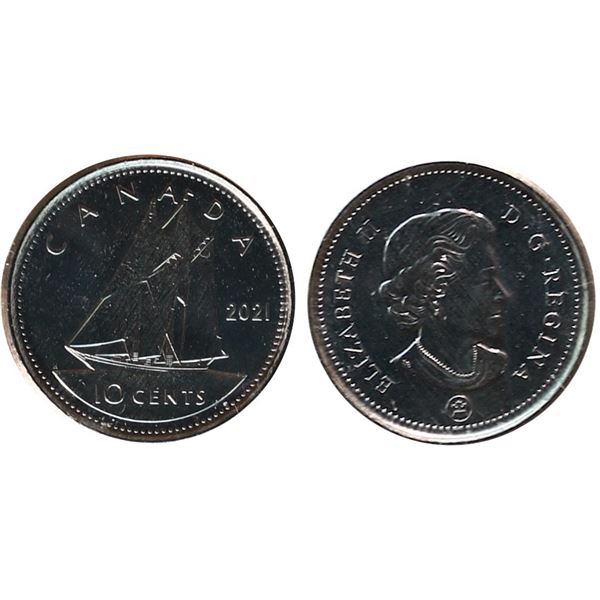 2021 10¢ "Single Date" ICCS Superb Gem Mint State-66