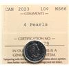 Image 2 : 2023 10¢ "4 Pearls" ICCS Superb Gem Mint State-66