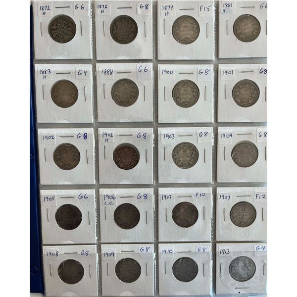 1872H 25¢ to 1967.  Lot includes Victoria(8), Edwards(11), Edward V(10), Edward VI(20), Elizabeth II