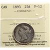 Image 2 : 1883H 25¢ ICCS Fine-12