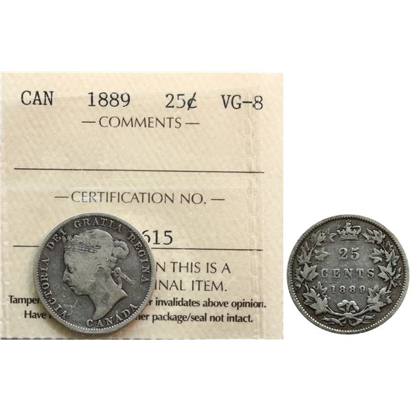 1889 25¢ ICCS Very Good-8