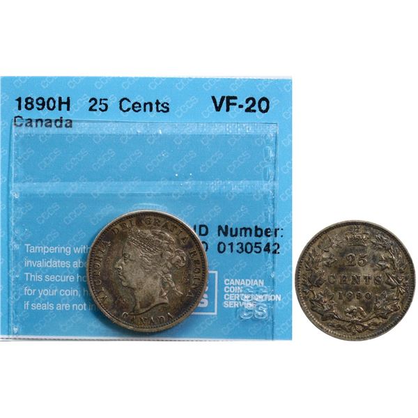 1890H 25¢ CCCS Very Fine-20