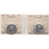 Image 1 : 1892 25¢, 1936 Both coins ICCS Extra Fine-40 & Choice Extra Fine-45 respectively.