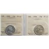 Image 1 : 1909 25¢, 1936.  Both coins ICCS Very Fine-20