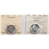 Image 1 : 1938 25¢ Choice About Uncirculated-58 & 1968 Gem Mint State-65.  Lot of 2 ICCS graded coins.