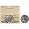 Image 1 : 1943 25¢ ICCS Gem Mint State-65 Blast white example.  Flashy!