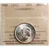 Image 2 : 1943 25¢ ICCS Gem Mint State-65.  Lustrous.