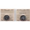 Image 1 : 1945 25¢, 1951 "HR" Both coins ICCS Choice Mint State-63.