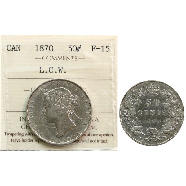 1870 50¢ "LCW" ICCS Choice Fine-15
