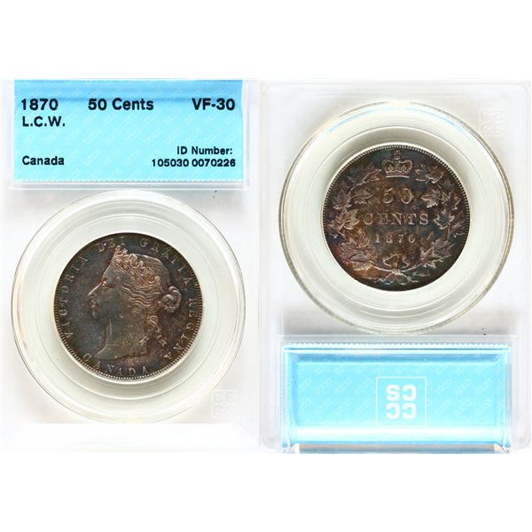 1870 50¢ LCW CCCS Choice Very Fine-30