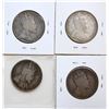 Image 2 : 1902 50¢, 1907, 1908, 1910 "VL", Lot of 4 coins VG to Fine.