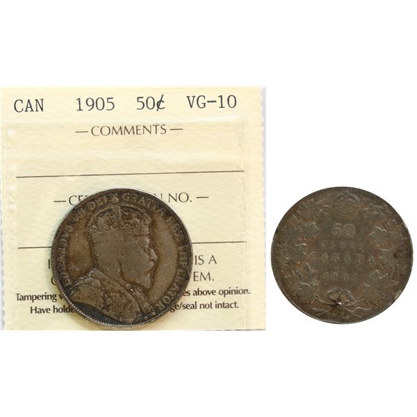 1905 50¢ ICCS Very Good-10 Edge Marks