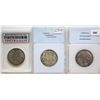 Image 2 : 1907 50¢ Cleaned, 1917, 1953 "Small Date".  Lot of 3 coins certified Extra Fine-40 to Choice Mint St
