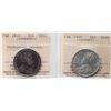 Image 1 : 1910 50¢ "Victorian Lvs",1919. Both coins  ICCS Very Fine-20