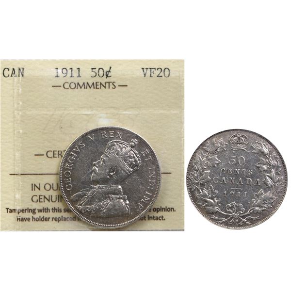 1911 50¢ ICCS Very Fine-20