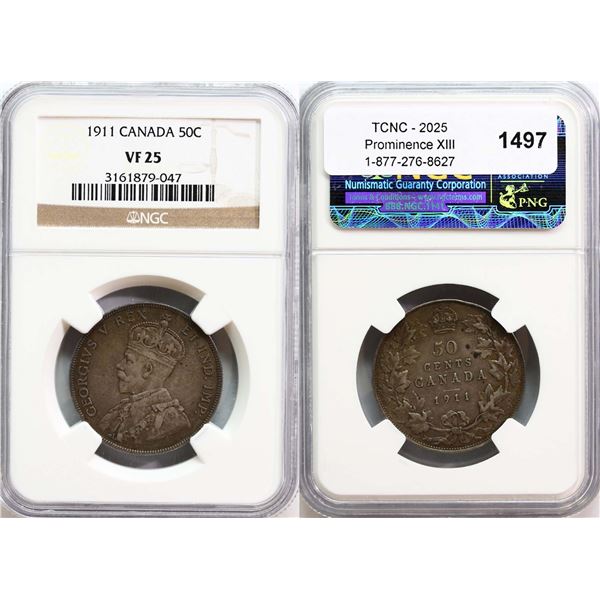1911 50¢ NGC Choice Very Fine-25