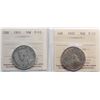 Image 1 : 1911 50¢, 1932.  Both coins ICCS Fine-12
