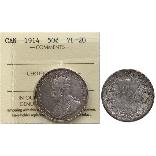 1914 50¢ ICCS Very Fine-20