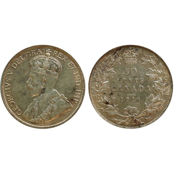 1916 50¢ EF or better.  Accompanied with an ICCS tag.