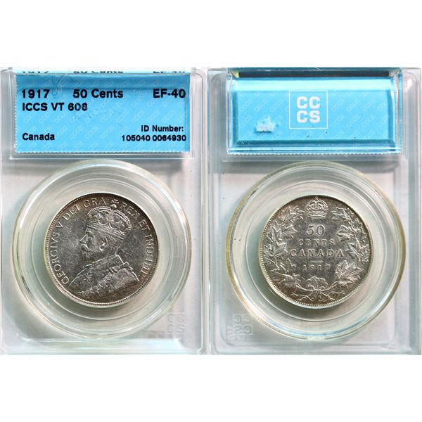 1917 50¢ CCCS/ICCS Extra Fine-40