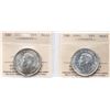 Image 1 : 1937 50¢, 1941. Both coins  ICCS Choice Mint State-63