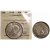 Image 1 : 1939 50¢ ICCS Choice Mint State-63.  Attractive example displaying sandy beige tones.