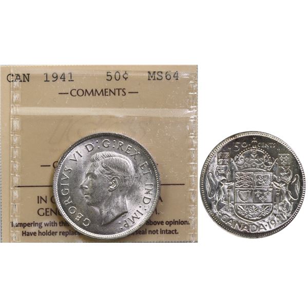 1941 50¢ ICCS Choice Mint State-64
