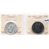 Image 1 : 1947 50¢ "Maple Leaf", 1949 "Hoof 9". Both coins  ICCS Extra Fine-40 & Choice Extra Fine-45