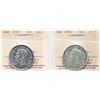 Image 1 : 1949 50¢, 1951. Both coins  ICCS Choice Mint State-63 to Choice Mint State-64