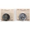 Image 1 : 1954 50¢, 1962 Both coins ICCS Choice Mint State-64.