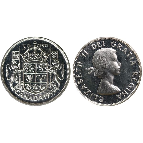 1955 50¢ ICCS Superb Gem Proof-Like-66 Heavy Cameo