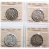 Image 1 : 1964 50¢ (3), 1965, All 4 coins ICCS Choice About Uncirculated-55 to Gem Mint State-65.