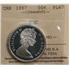 Image 2 : 1967 50¢ ICCS Superb Gem Proof-Like-67 Ultra Heavy Cameo