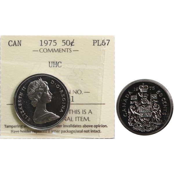 1975 50¢ ICCS Superb Gem Proof-Like-67 Ultra Heavy Cameo