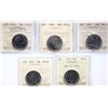 Image 1 : 1978 50¢ Sq Jewels. 1984, 1997, 2014 & 2017 all ICCS graded Choice Mint State-64 to Superb Gem Mint 