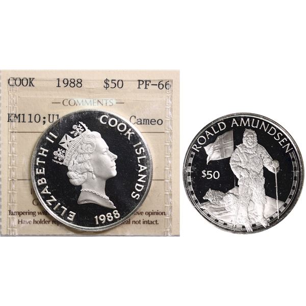 1988 50¢ Ultra Heavy Cameo ICCS PF66