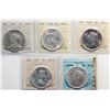 Image 1 : 1935 $1,1939, 1949, 1957, 1952. lot of 5 coins ICCS & CCCS Choice Mint State-64