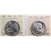 Image 1 : 1936 $1, 1937 Both coins ICCS Choice Mint State-63.