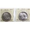 Image 1 : 1936 $1, 1938. Both coins ICCS Choice Mint State-63