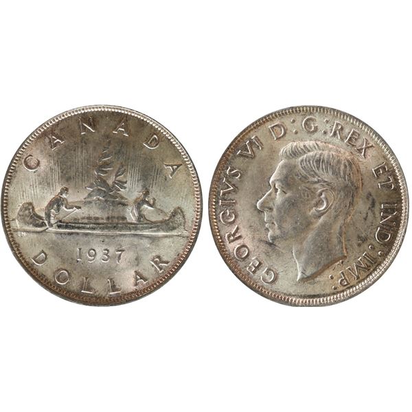 1937 $1 ICCS Choice Mint State-64 Lustrous example