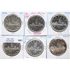 Image 1 : 1937 $1, 1938, 1946 "SWL", 1950, 1951, 1955 "Arnp"  Lot of 6 coins EF to Choice Uncirculated.