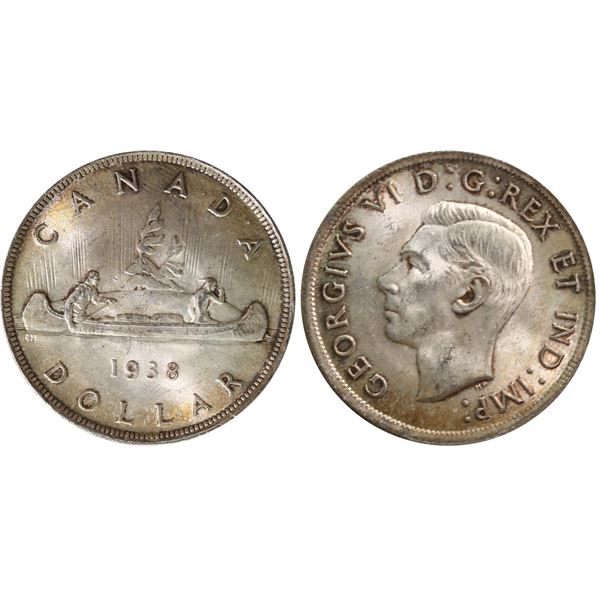1938 $1 ICCS Choice Mint State-64 Lightly toned.