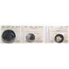Image 1 : 1938 $1 ICCS Choice Extra Fine-45, 1949 25¢ ICCS Extra Fine-40, 1967 25¢ ICCS Superb Gem SPECIMEN-66